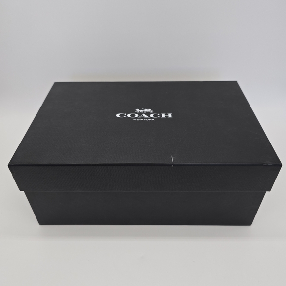 Coach Red Leather Sandals with Black Accents - Picture 5 of 5